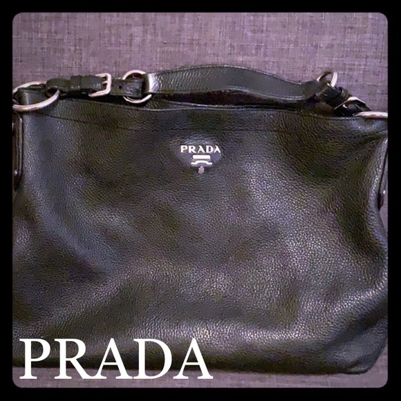 Prada Handbags - Black Leather Prada Purse